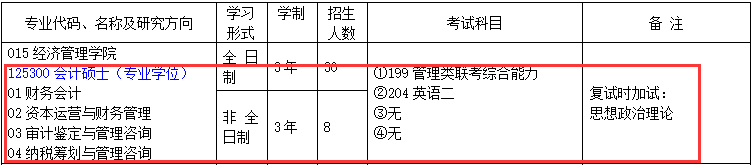 长春工业大学2017年会计硕士MPAcc招生简章